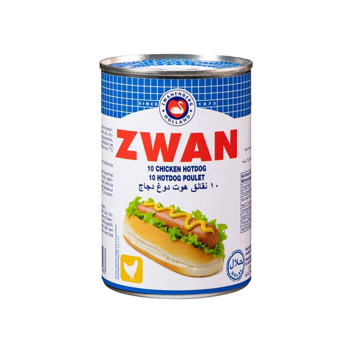 ZWAN Hot Dog de Poulet Halal 400 g