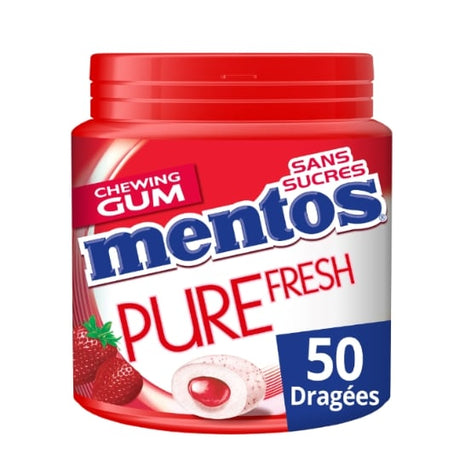 Chewing-gum Fraise s/sucres MENTOS