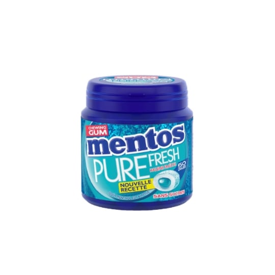 Chewing-gum pure fresh menthol eucalyptus sans sucres MENTOS GUM