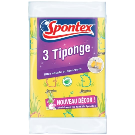 Carrés vaisselle Tiponge extra souple SPONTEX