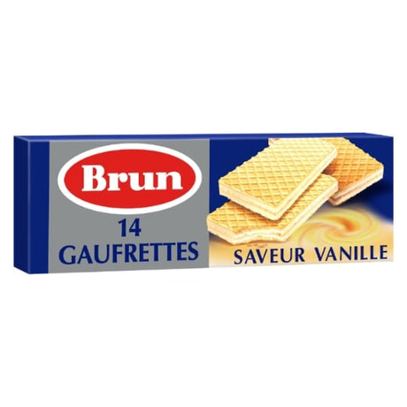 Biscuits gaufrettes fourrées à la vanille BRUN