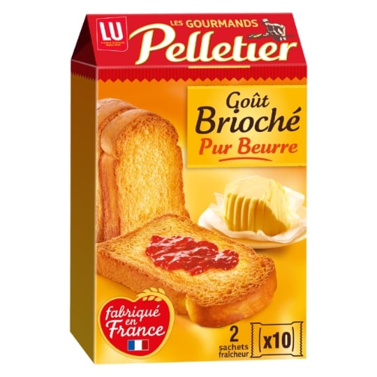 Biscottes goût brioché Pelletier LU