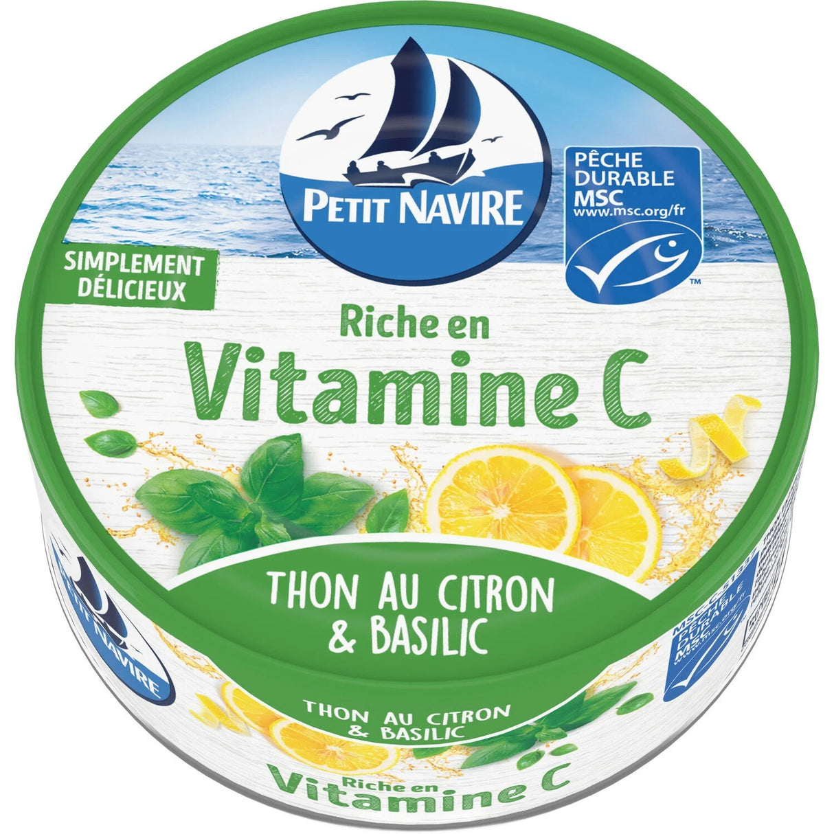 PETIT NAVIRE Thon Citron Basilic & Vitamine C 120 g