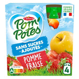 Compotes pomme fraise sans sucres ajoutés POM'POTES