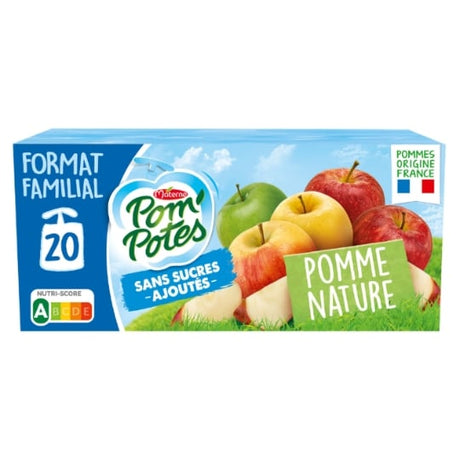 Compotes pomme nature sans sucres ajoutés POM'POTES