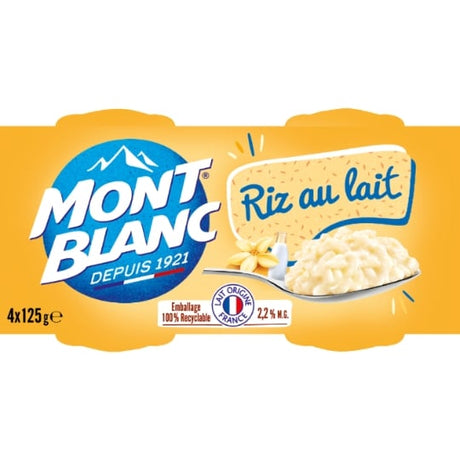 Desserts riz au lait MONT BLANC