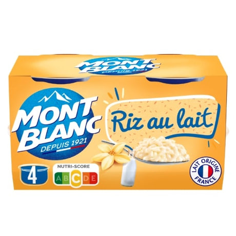 Desserts riz au lait MONT BLANC