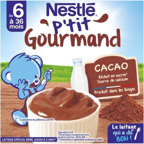 Dessert Bébé 6+ mois au Cacao p'tit gourmand NESTLE