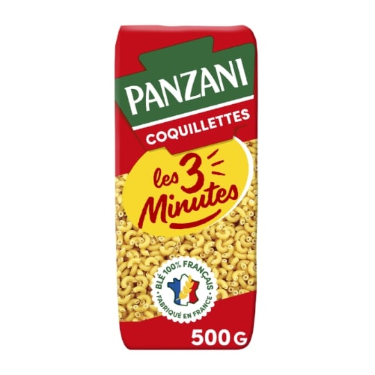 Pâtes coquillettes Les 3 Minutes PANZANI