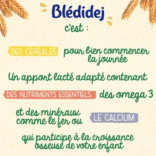 Lait et céréales bébé dès 6 mois saveur biscuit Blédidej BLEDINA