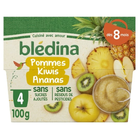 Purée de fruits bébé dès 8 mois pomme kiwis ananas BLEDINA