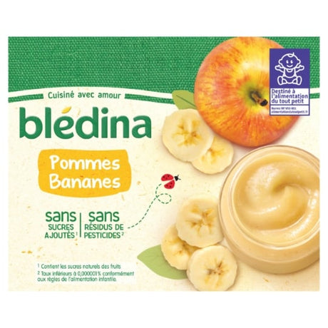 Compote bébé dès 4-6 mois pommes bananes BLEDINA