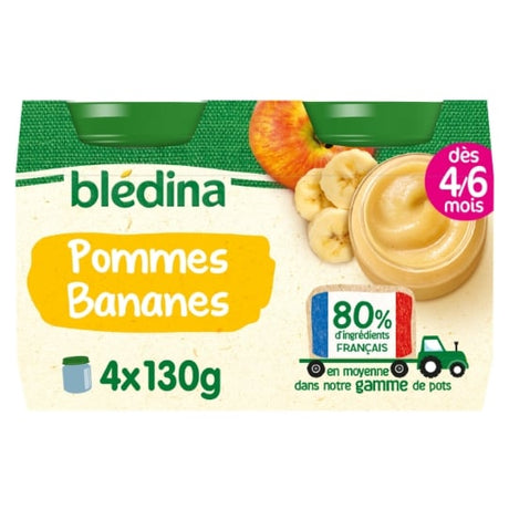 Compote bébé dès 4-6 mois pommes bananes BLEDINA