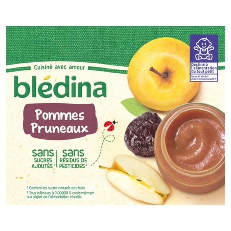 Compote bébé dès 4-6 mois pommes pruneaux BLEDINA