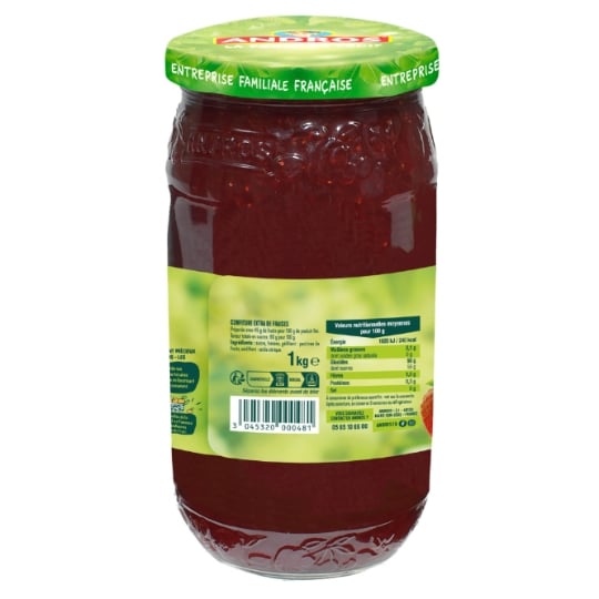 Confiture Fraise Format Familial ANDROS