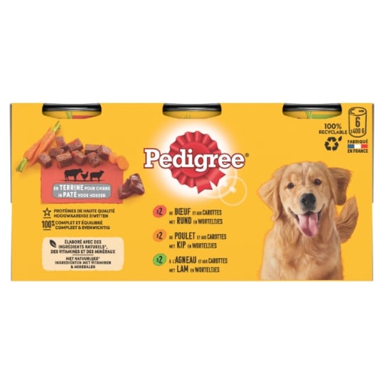 Pâtée Pour Chien Au Bœuf, Poulet Et Agneau En Sauce PEDIGREE