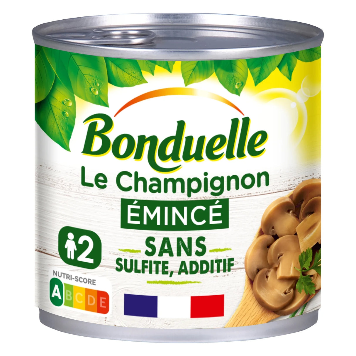 BONDUELLE Champignons Émincés 1er Choix Sans SO2 Conserve 400g