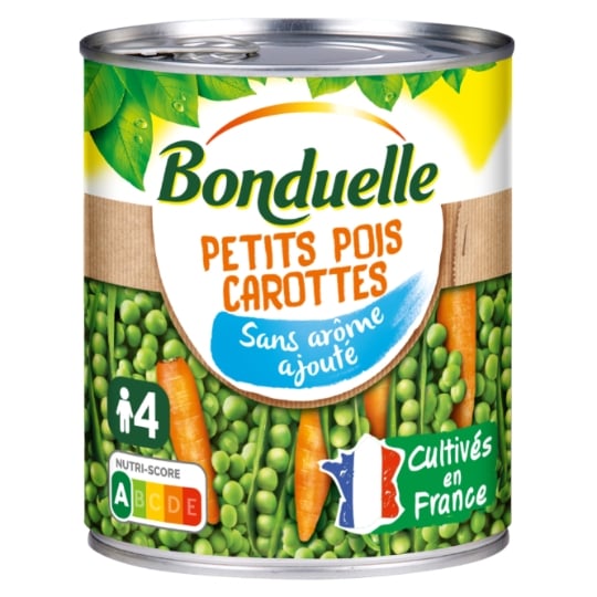 Petits pois carottes sans arôme ajouté BONDUELLE