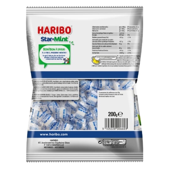 Bonbons Star Mint menthe intense HARIBO