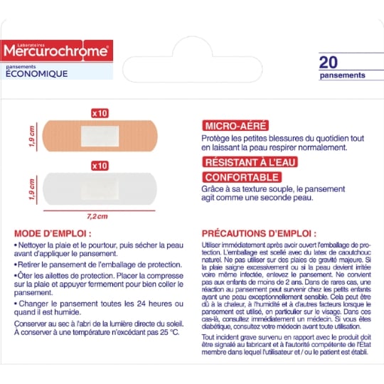 Pansement économique MERCUROCHROME