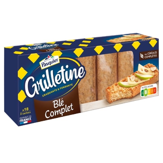 Biscottes grillettines au blé complet PASQUIER