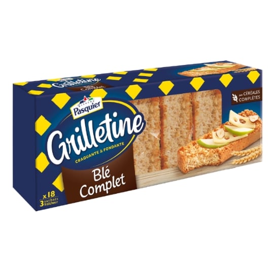 Biscottes grillettines au blé complet PASQUIER