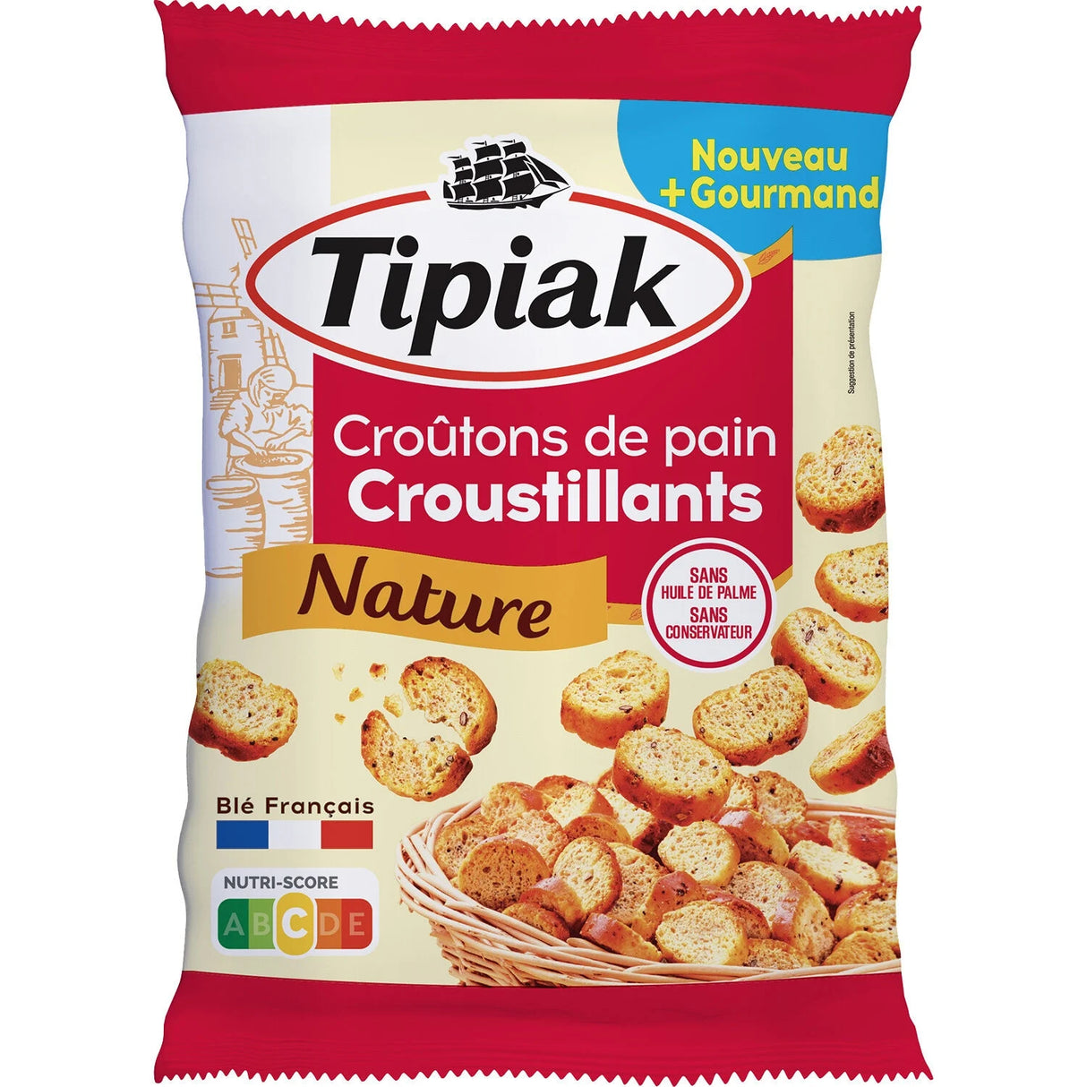 TIPIAK Croûtons de Pain Nature 220 g