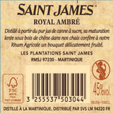 Rhum agricole royal Ambré SAINT JAMES