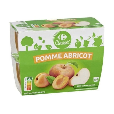 Compote pomme abricot CARREFOUR CLASSIC