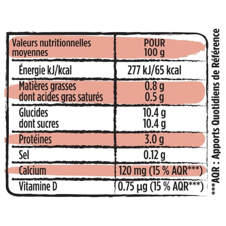 Yaourt à boire fraise YOPLAIT