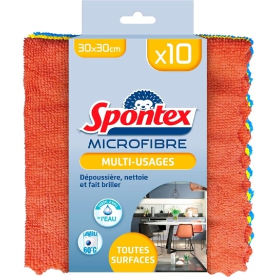 Lavette microfibre multi-usages toutes surfaces SPONTEX