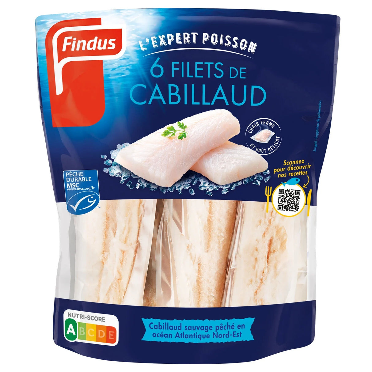 CARREFOUR Filet de Cabillaud d'Atlantique 800 g