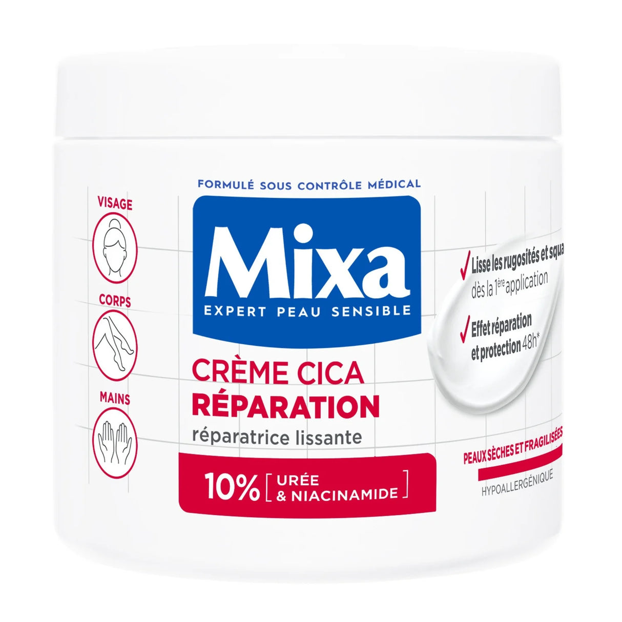 MIXA Multi-Usages Crème Réparation Cica 400ml