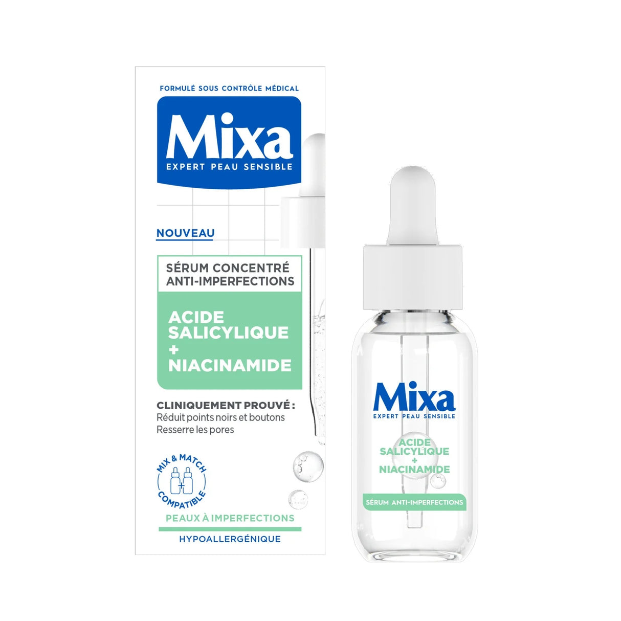 MIXA Sérum Visage Réhydratant Acide Hyaluronique 30ml