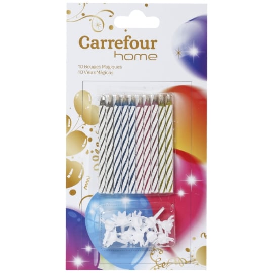 Bougie anniversaire magiques CARREFOUR HOME