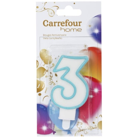 Bougie anniversaire n° 3 CARREFOUR HOME