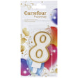 Bougie anniversaire n° 8 CARREFOUR HOME