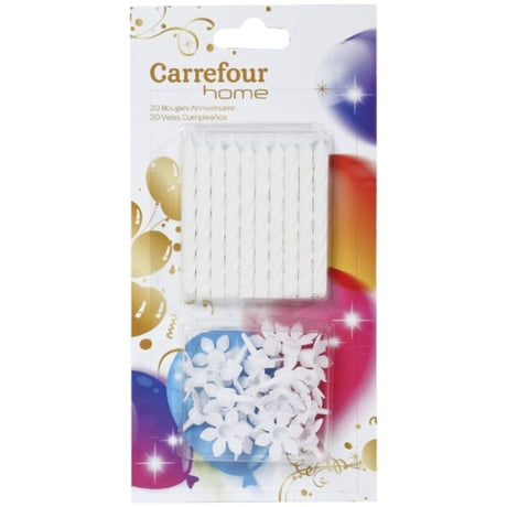 Bougie anniversaire classic, blanches CARREFOUR HOME