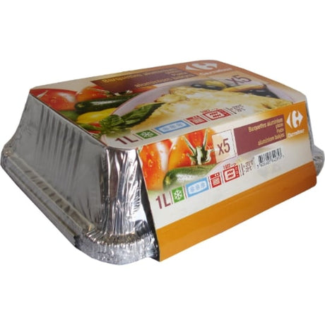 Barquette aluminium plates 1 l CARREFOUR