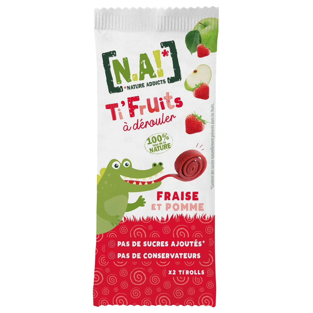 N.A! FRUIT ROLLS Fraise et Pomme 18g