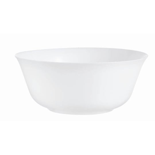 Saladier 21cm blanc opale en verre