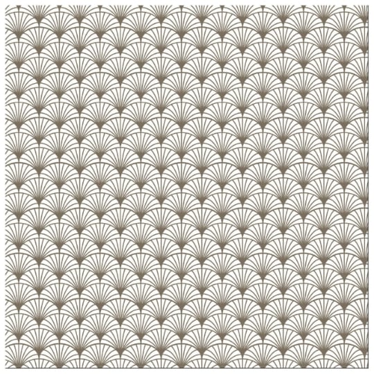 Serviette 33 x 33 cm eventail taupe CARREFOUR HOME