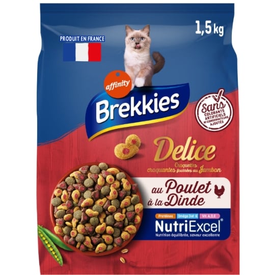 Croquettes pour chat Délice Viandes BREKKIES