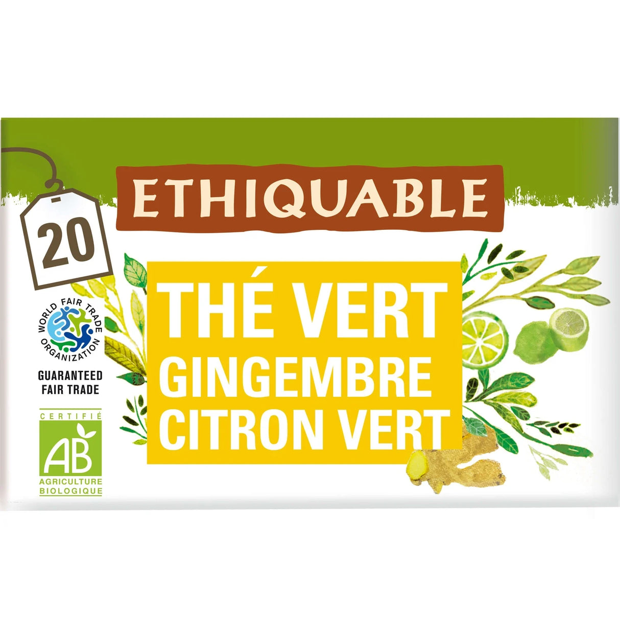 ETIQUABLE Thé Vert Gingembre-Citron Bio