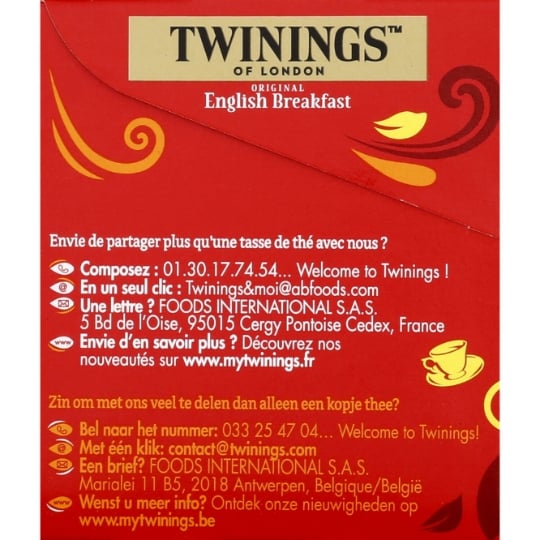 Thé noir Original English Breakfast TWININGS