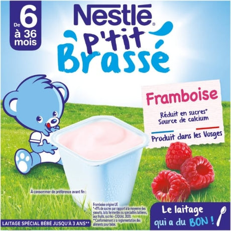 Desserts bébé 6+ mois, framboise p'tit brassé NESTLE