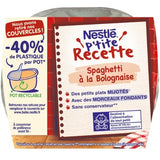 Plat bébé 8+ mois spaghetti Bolognaise P'tite recette NESTLE