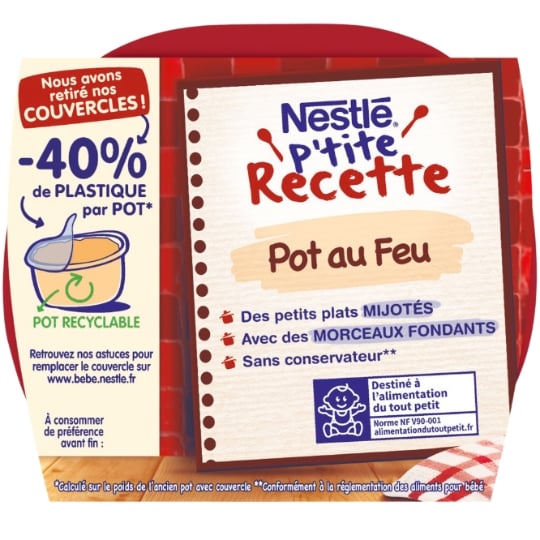 Plat bébé 8+ mois pot au feu P'tite recette NESTLE