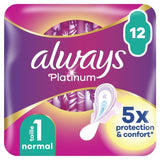 Serviette Hygiénique avec Ailettes Platinium Normal Taille 1 ALWAYS