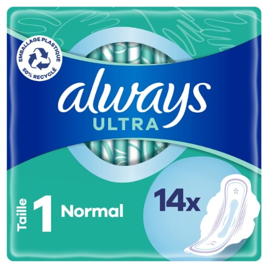 Serviette Hygiénique Avec Ailettes Ultra Normal Taille 1 ALWAYS